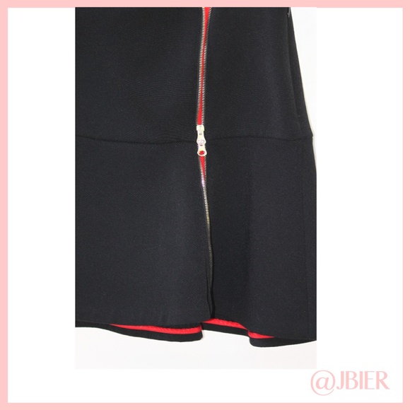 Thakoon Zipper Ponte Flared Hem Fluted Silk Mini - Picture 6 of 10